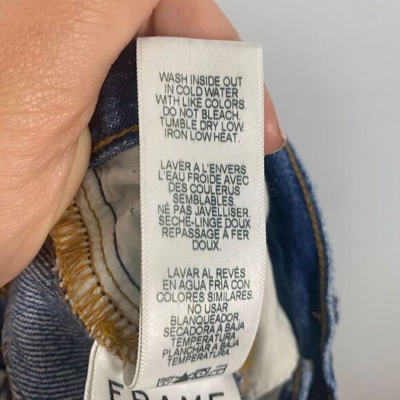 FRAME 'Le Mix Repair' High-Waist Jeans Palomino - Size 28 - Picture 7 of 11